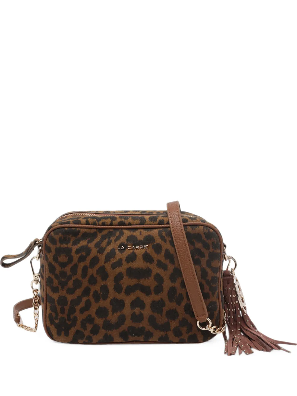 La Carrie Lio leopard-print cross body bag - Marrone