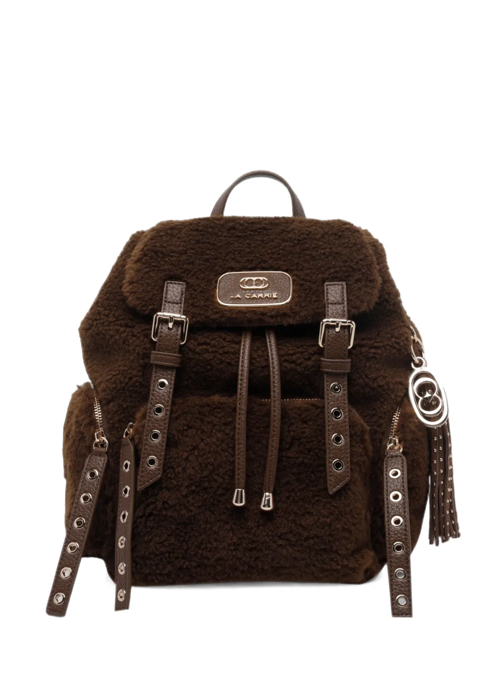 La Carrie Logo Teddy backpack - Marrone