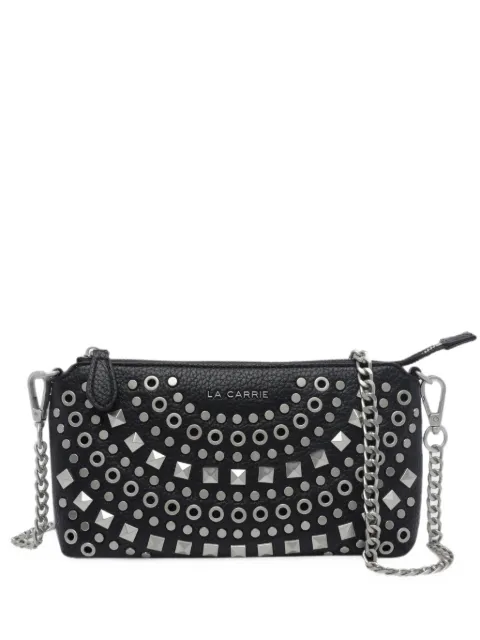 La Carrie Solid stud-embellished crossbody bag
