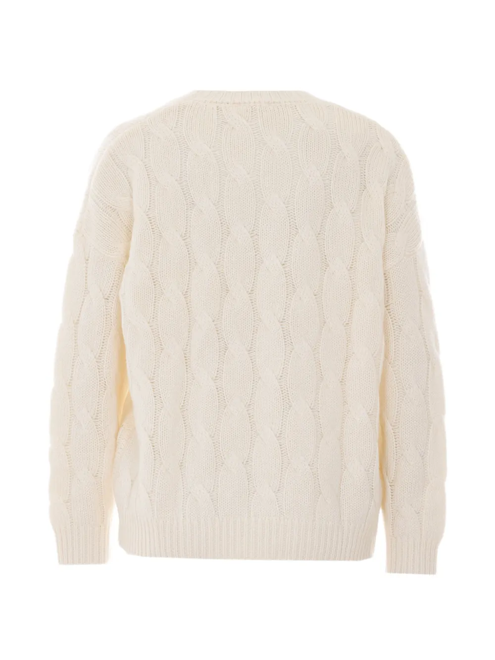 Not Shy Patzi kabelgebreide trui Beige