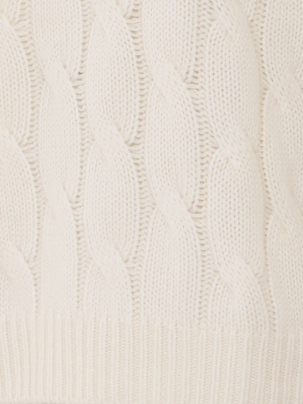 Not Shy Patzi kabelgebreide trui Beige