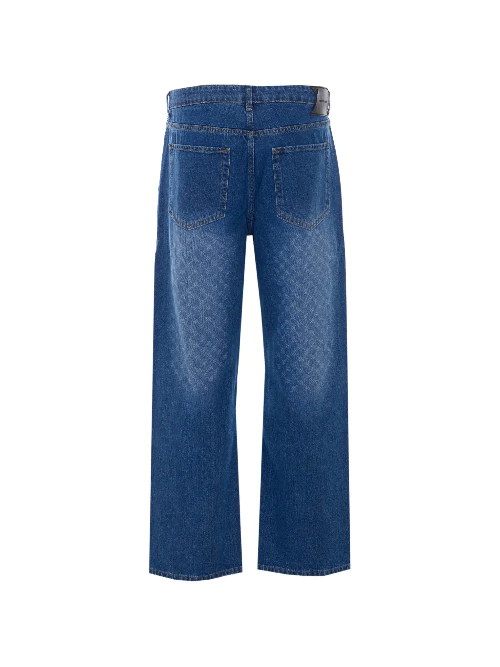Daily Paper monogram-pattern wide-leg jeans Blauw
