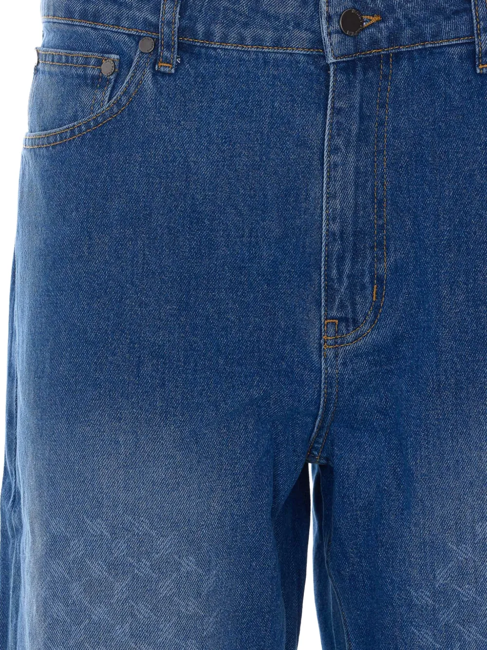 Daily Paper monogram-pattern wide-leg jeans Blauw