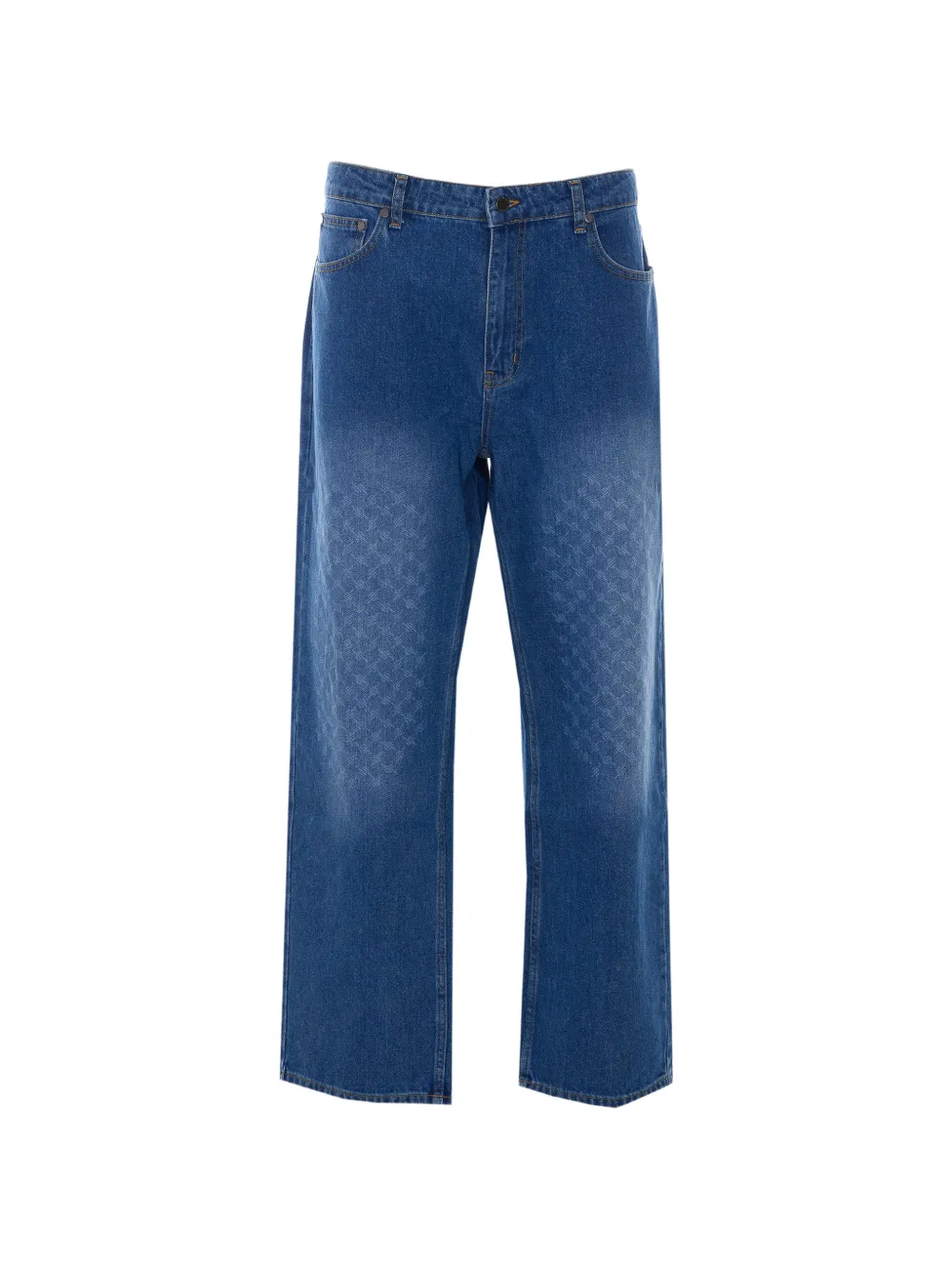 Daily Paper monogram-pattern wide-leg jeans - Blu