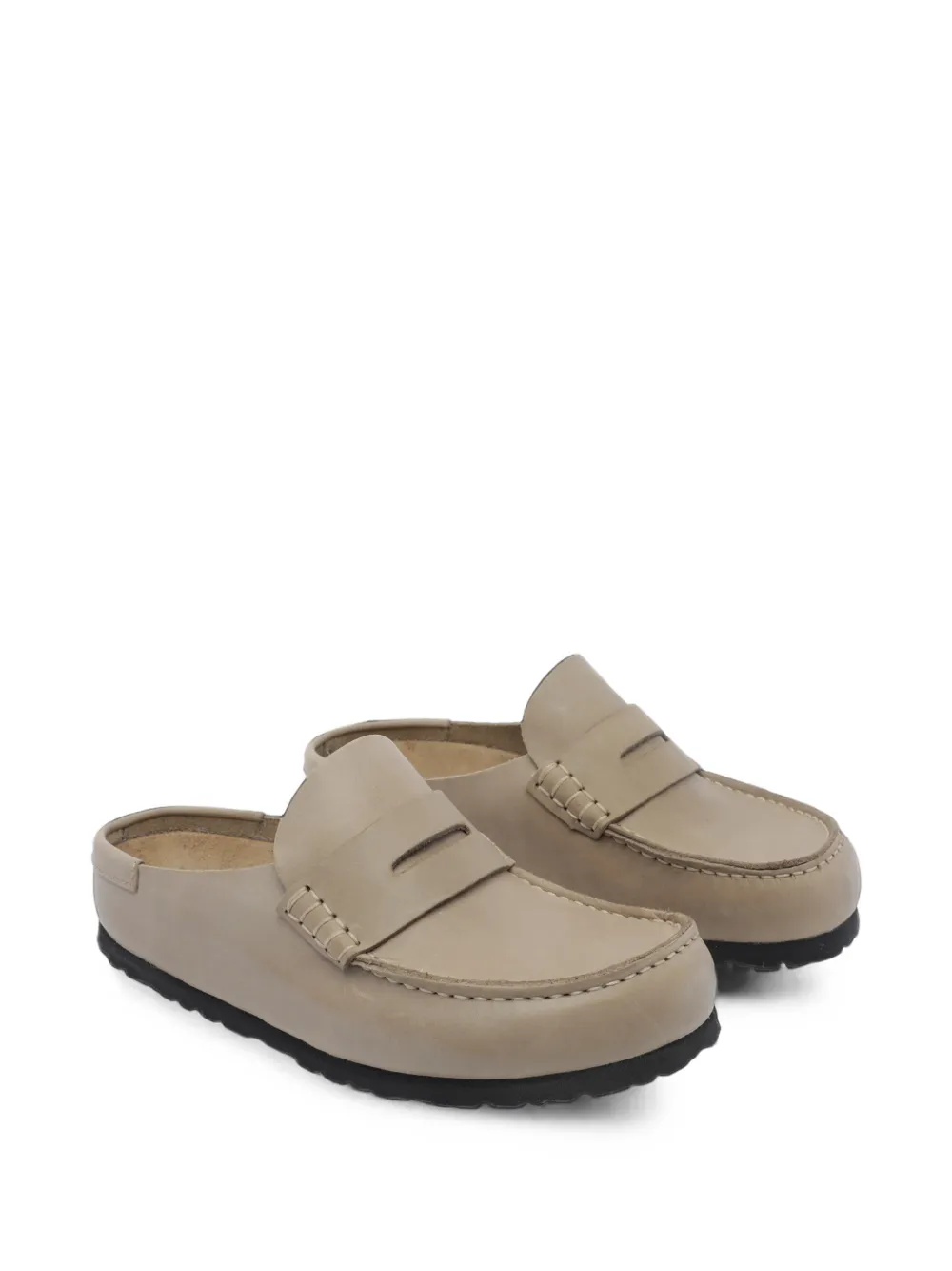 Birkenstock Naples leather mules Beige