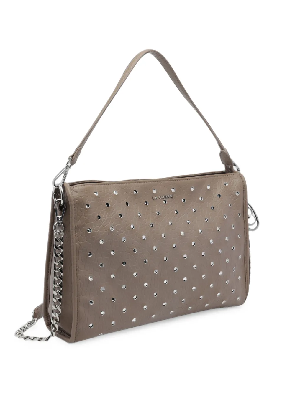 La Carrie Downtown strass-embellished shoulder bag - Toni neutri