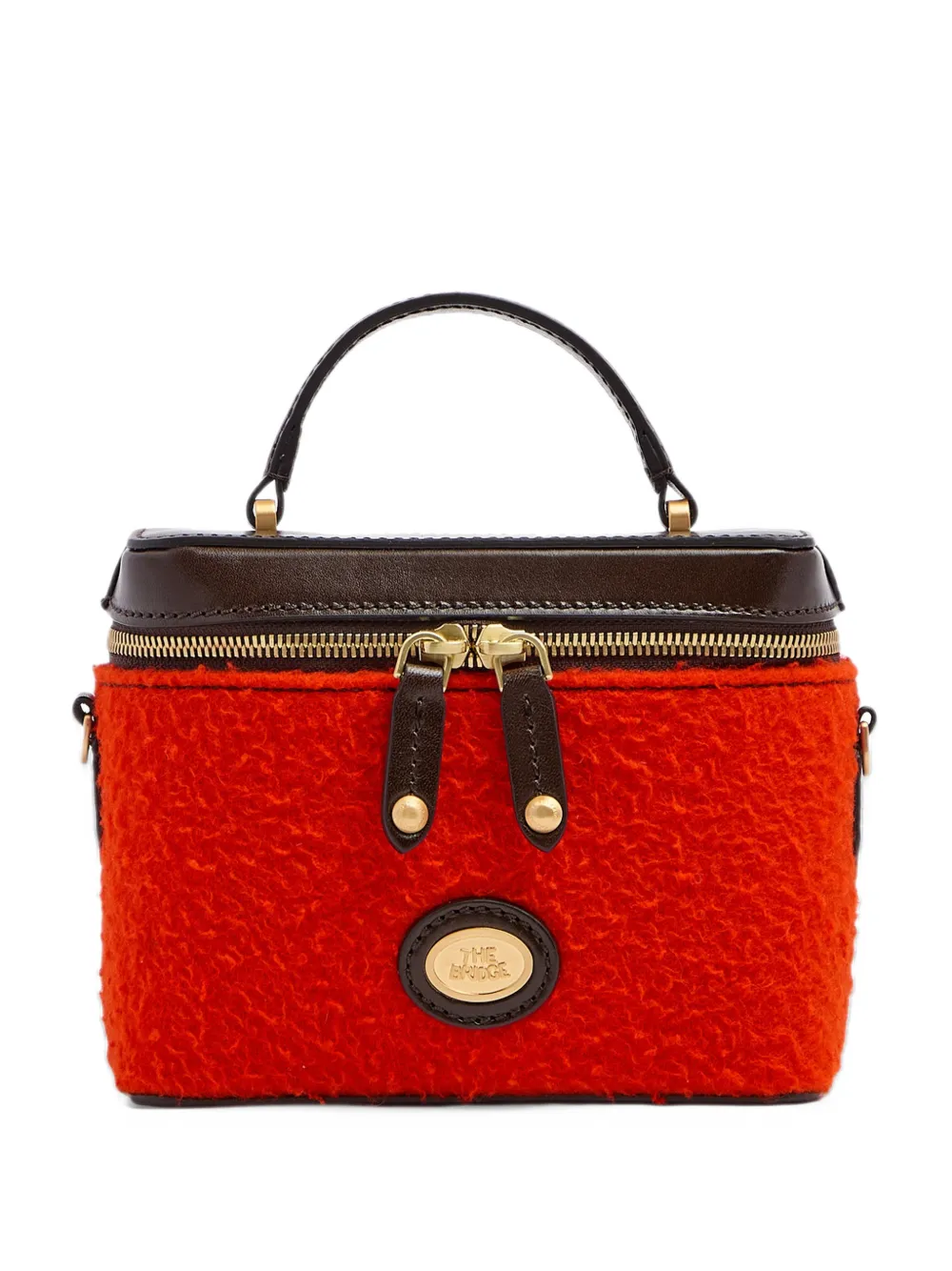 The Bridge Leren shopper Oranje