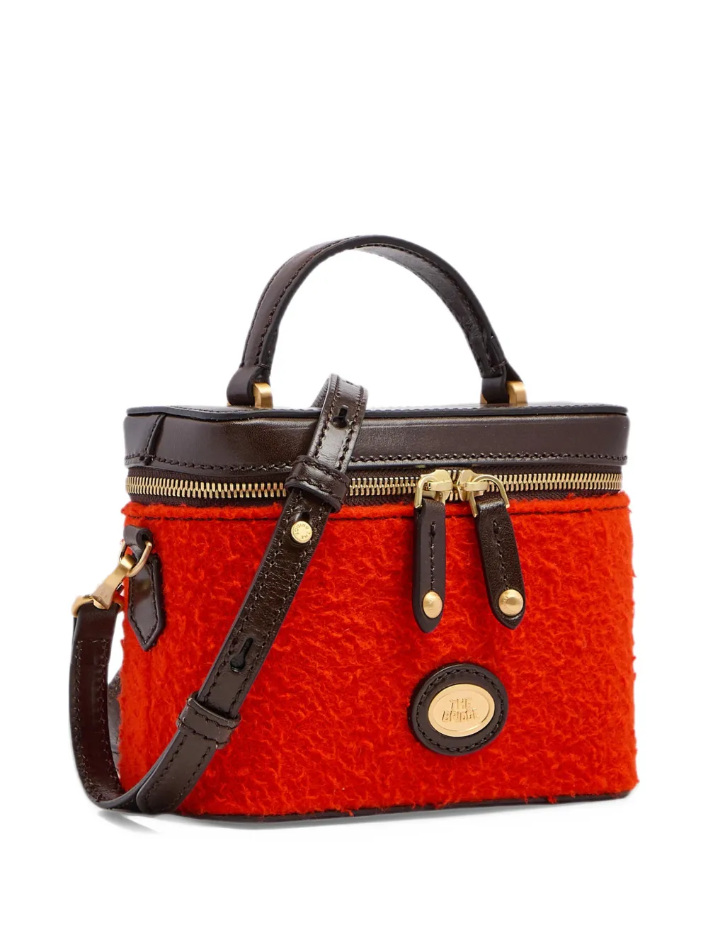 The Bridge Leren shopper Oranje