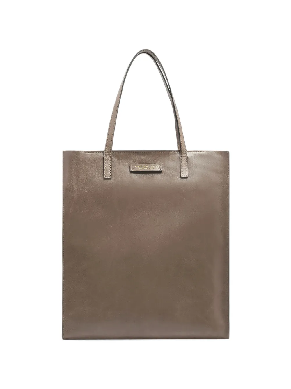 The Bridge Mirra leather tote bag - Grigio