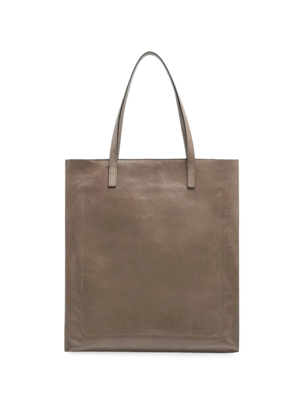 The Bridge Mirra leren shopper Grijs