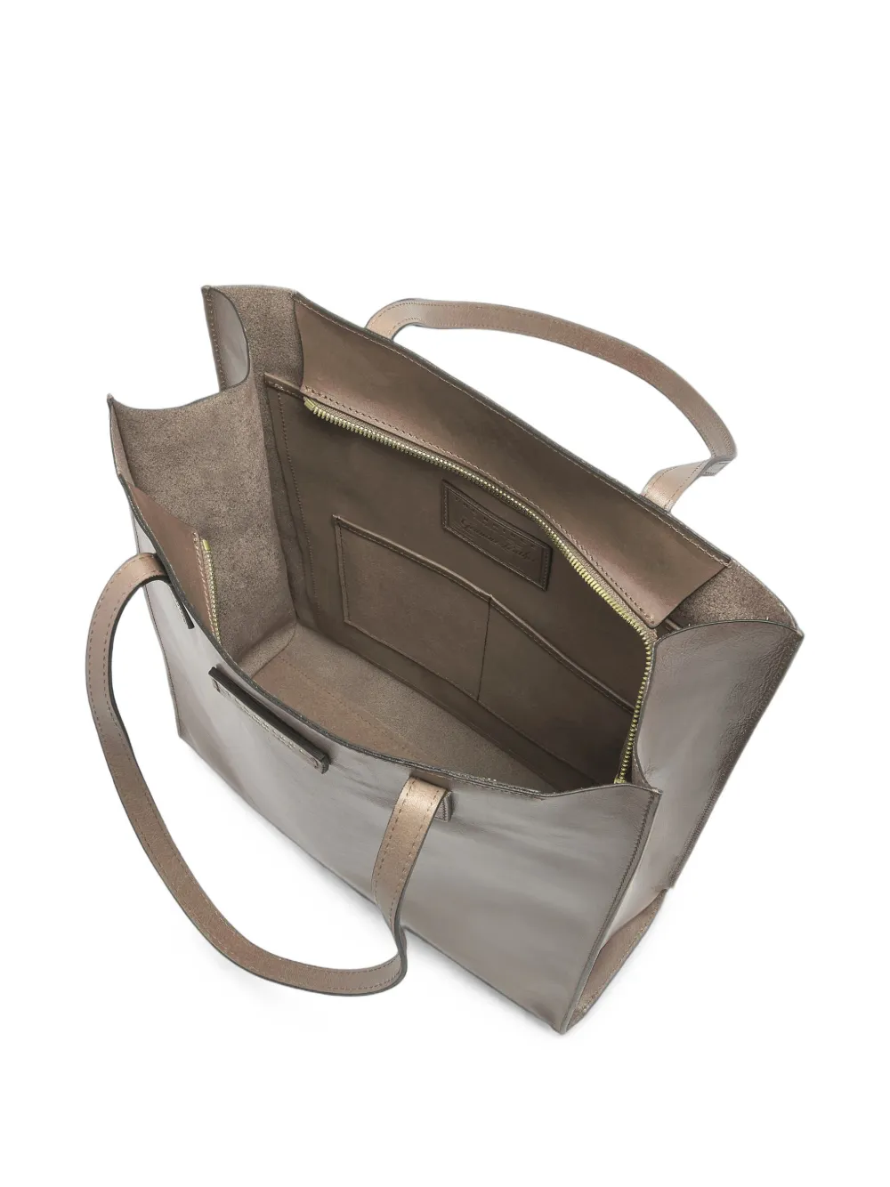 The Bridge Mirra leren shopper Grijs
