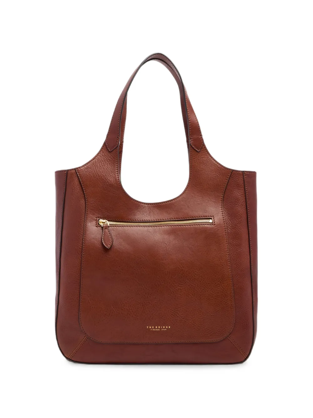 The Bridge leather shoulder bag - Marrone