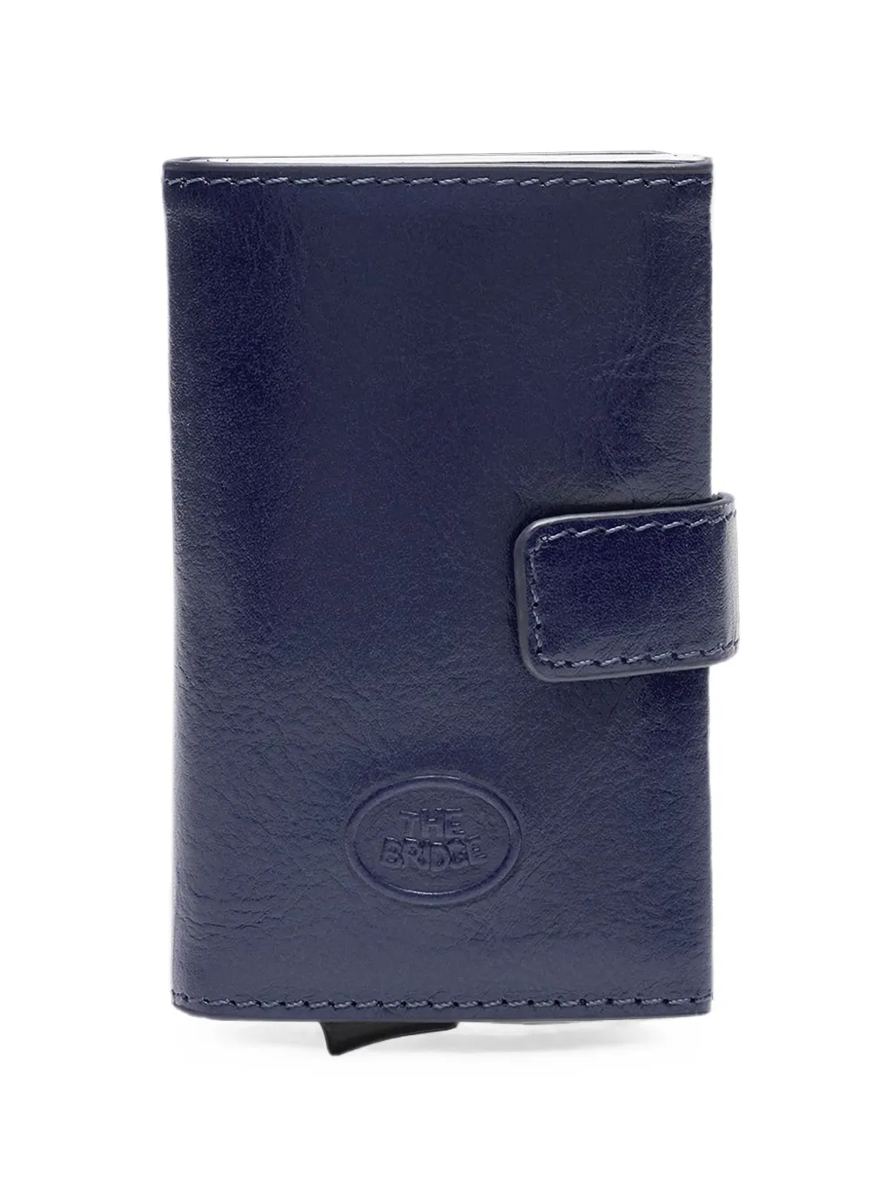 The Bridge logo-embossed leather cardholder - Blu