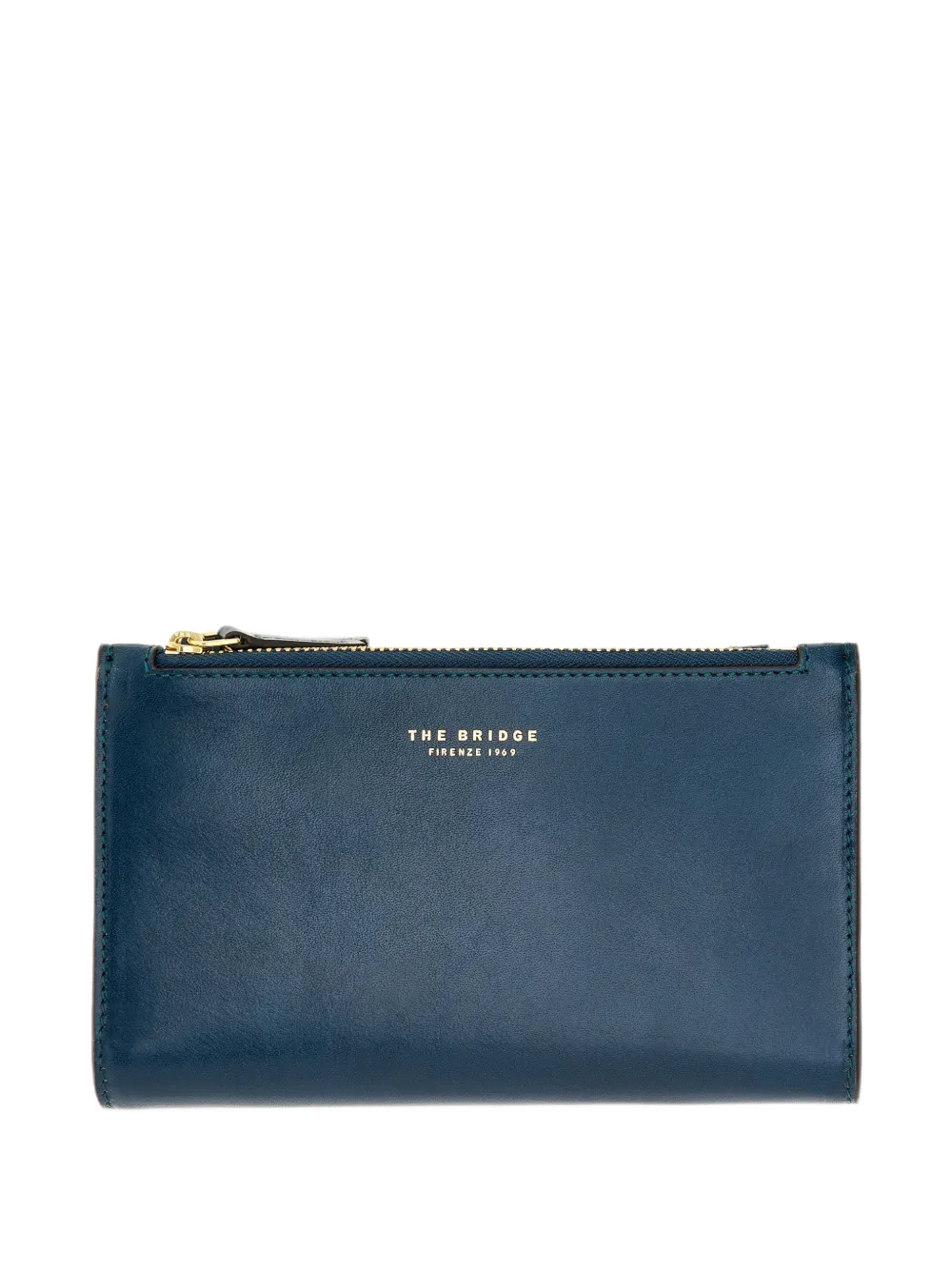 The Bridge logo-print leather mini bag - Blau