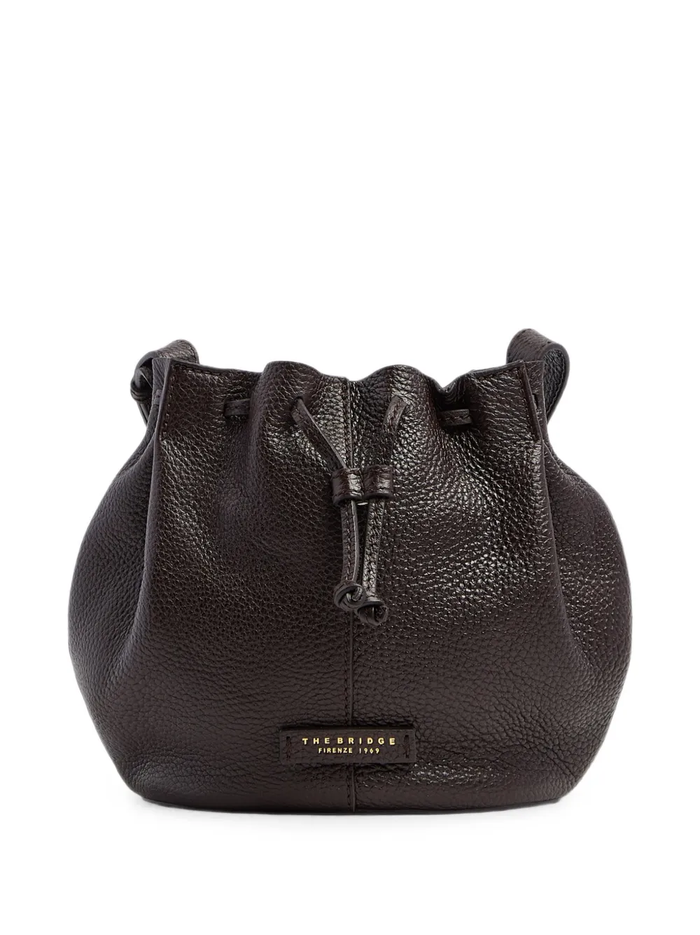 The Bridge pebbled leather bucket bag - Marron The Bridge pebbled leather bucket bag - Marron