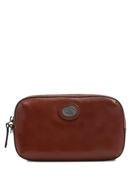 The Bridge logo-plaque leather clutch bag