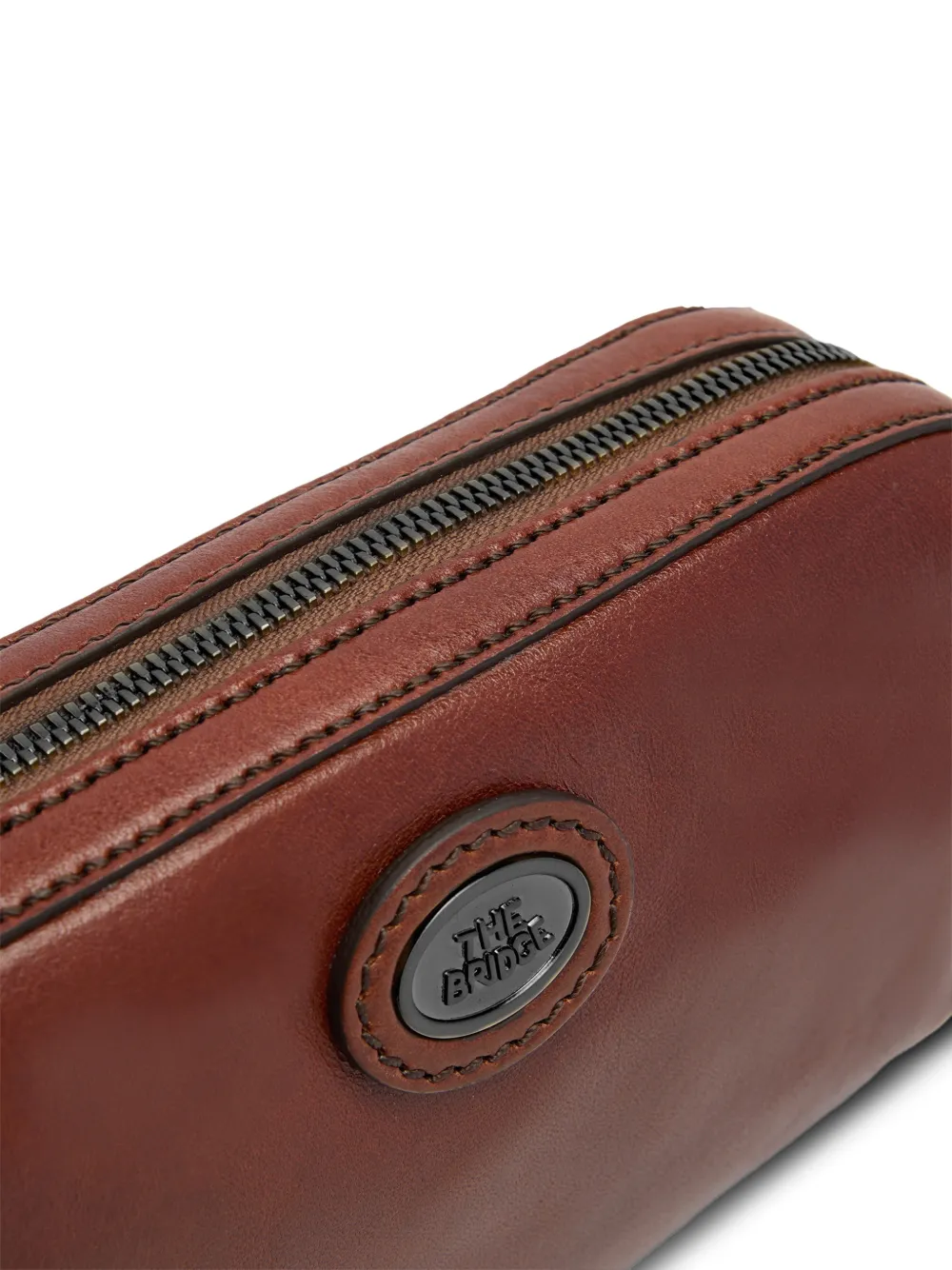 The Bridge Clutch met logoplakkaat Bruin