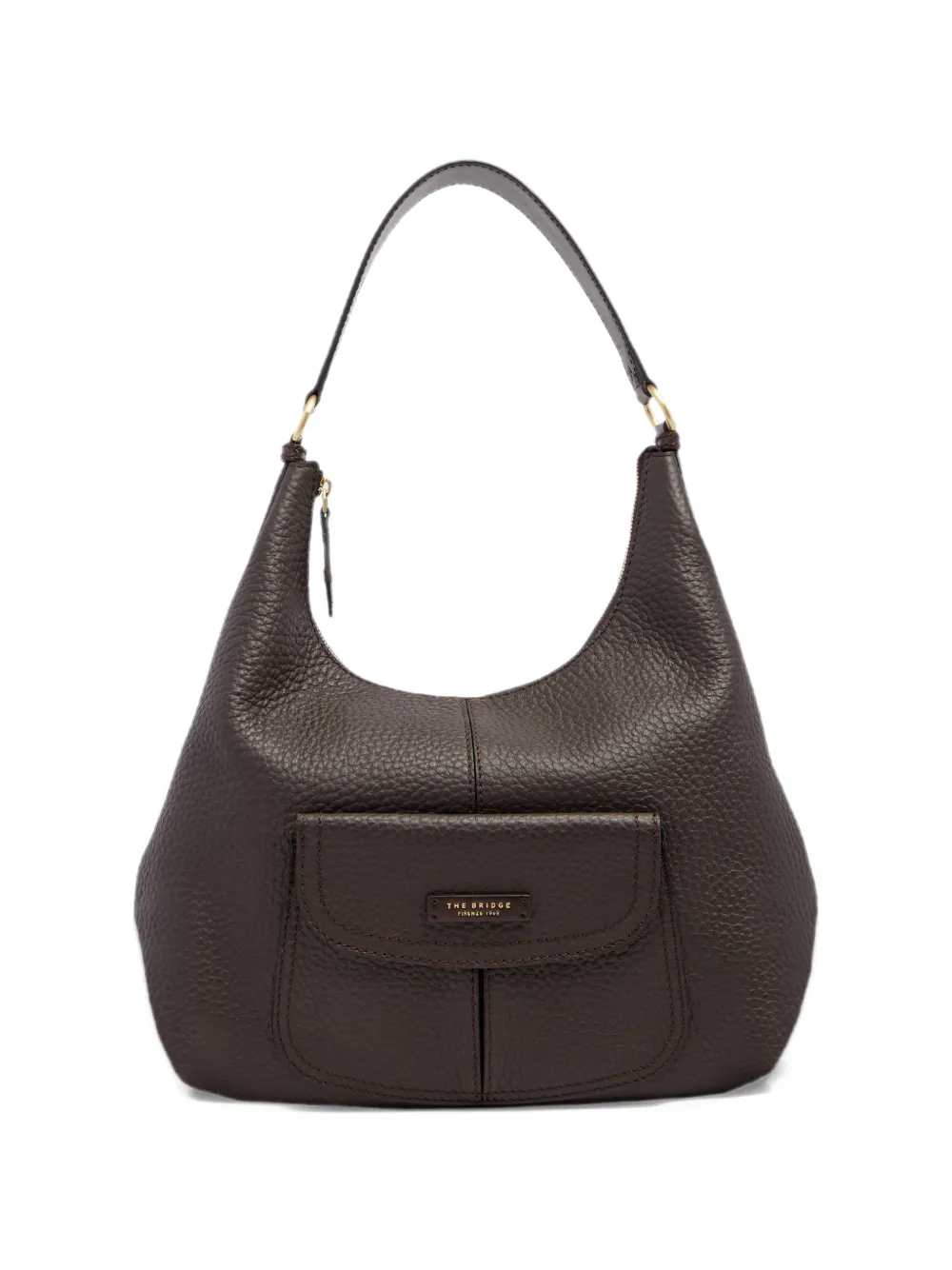 The Bridge Borsa a spalla Martina con tasca frontale - Marrone
