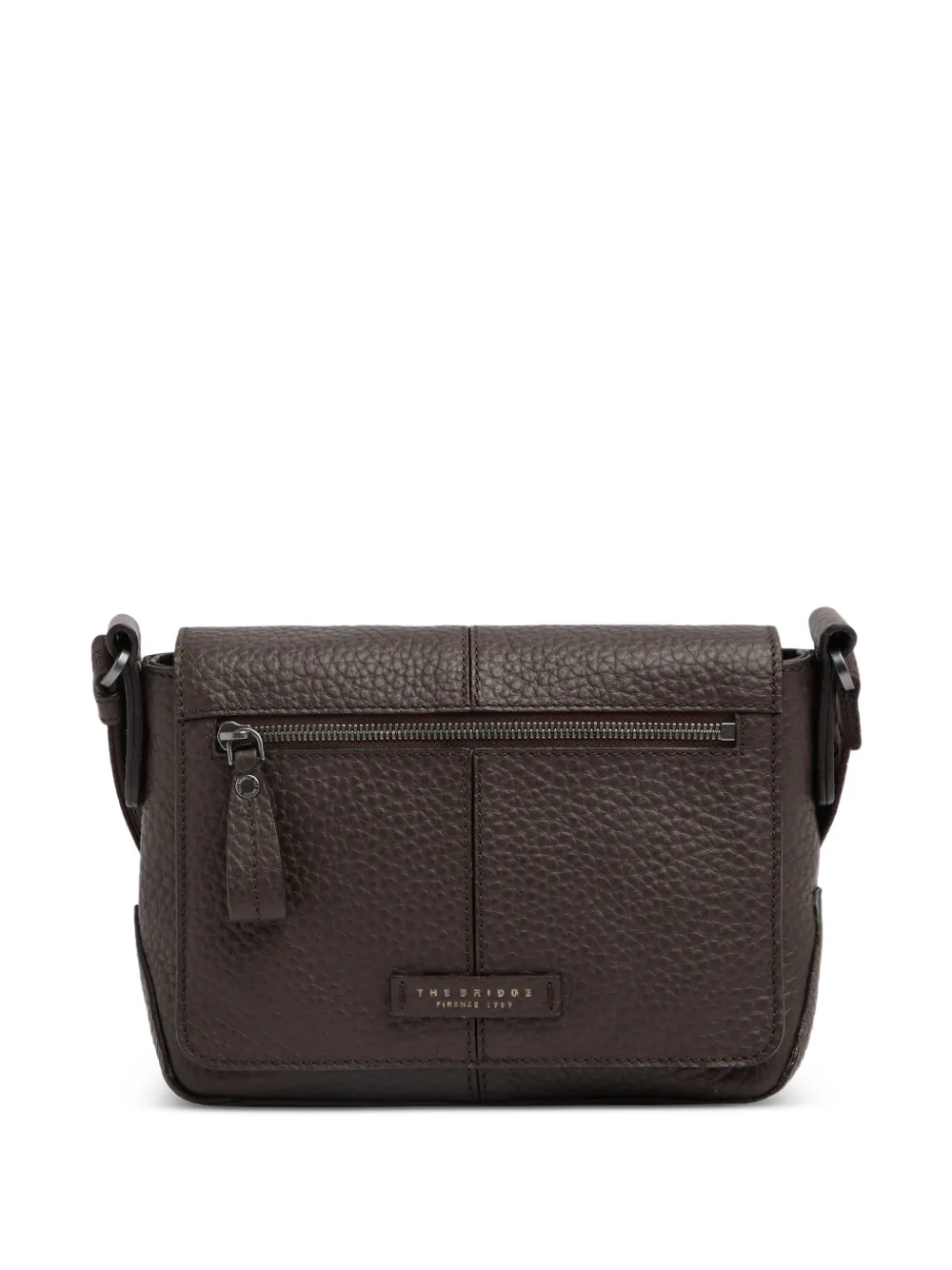 The Bridge Manfredi leather messenger bag - Marrone