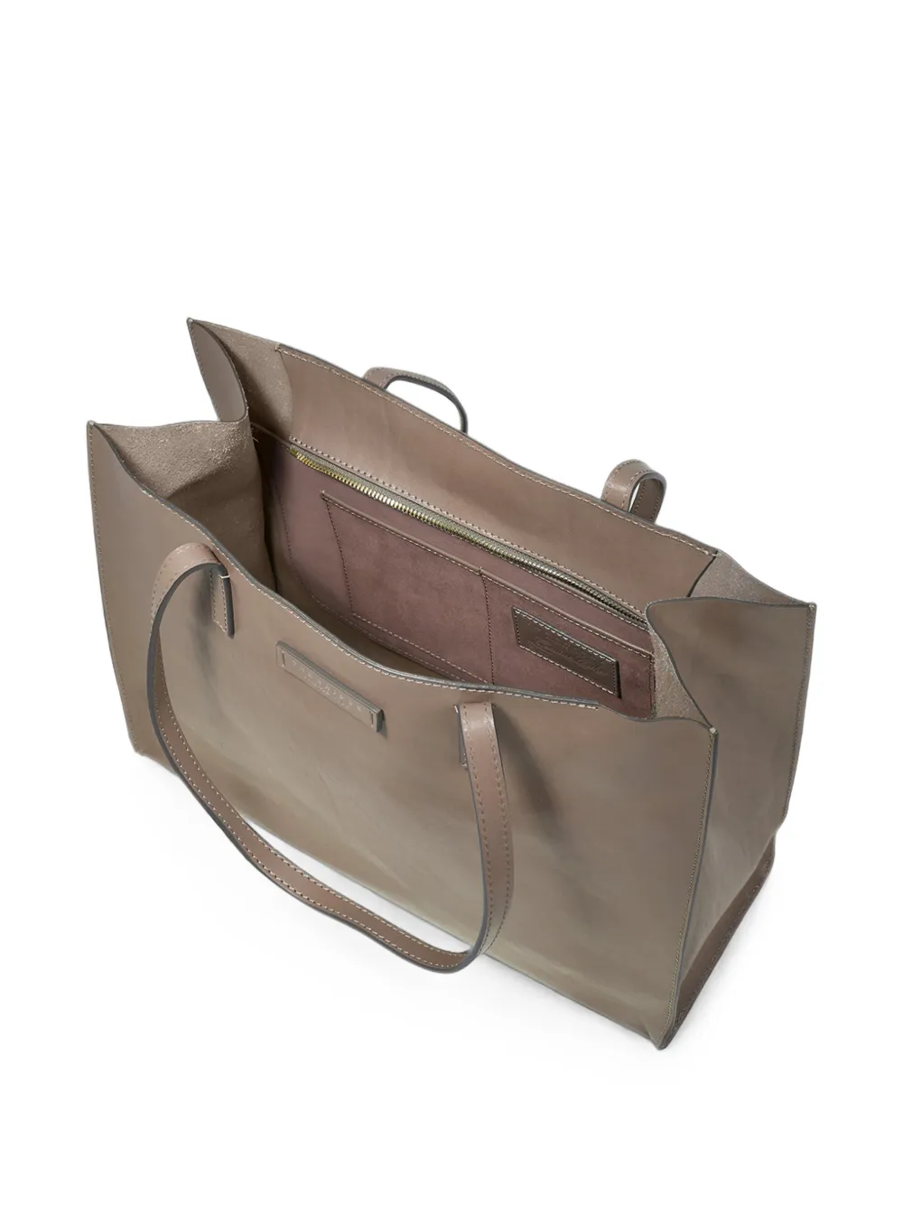 The Bridge Shopper met logoplakkaat Beige
