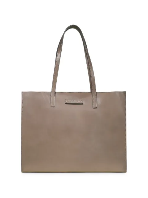 The Bridge logo-plaque leather tote bag