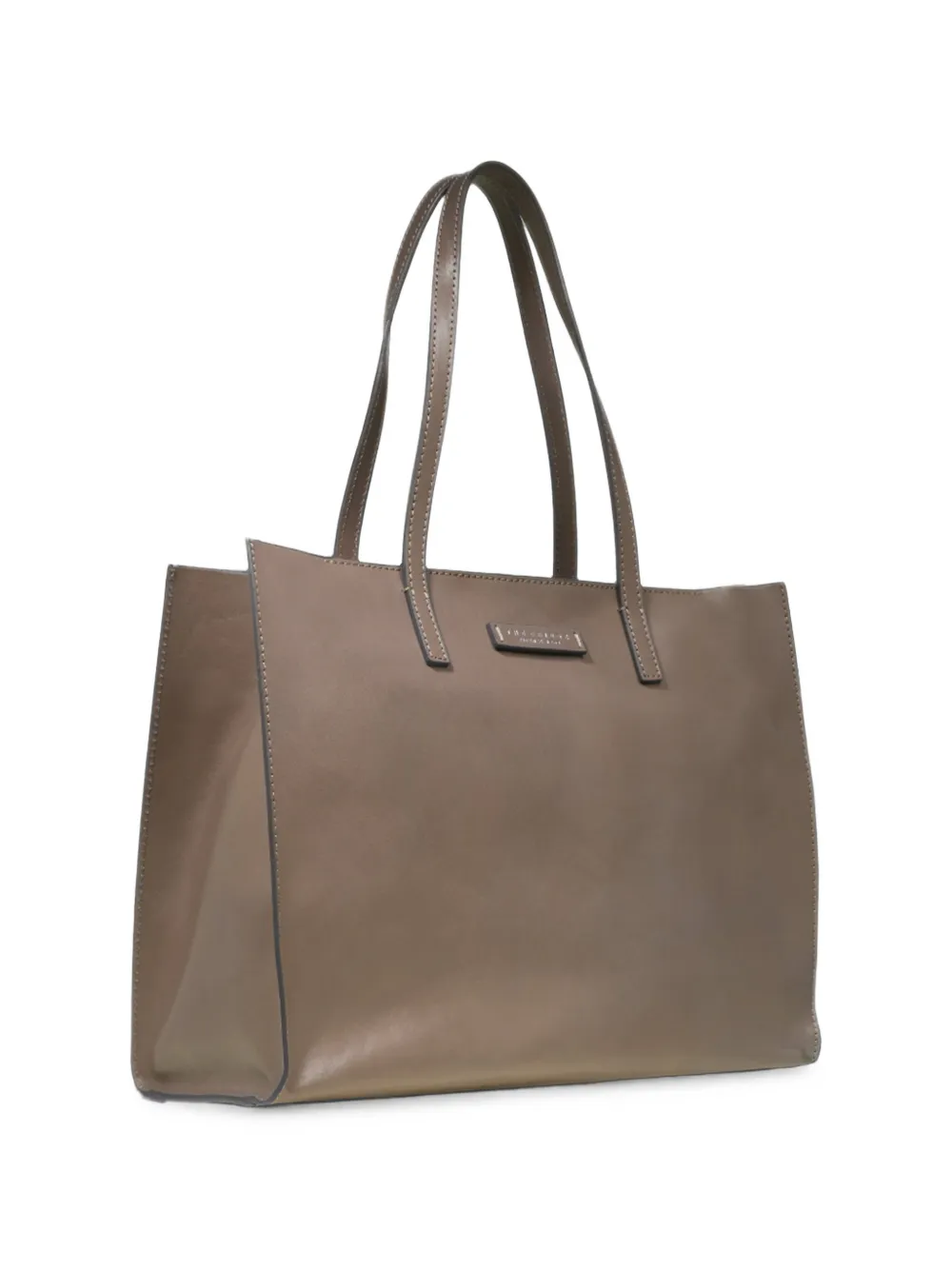 The Bridge Shopper met logoplakkaat Beige