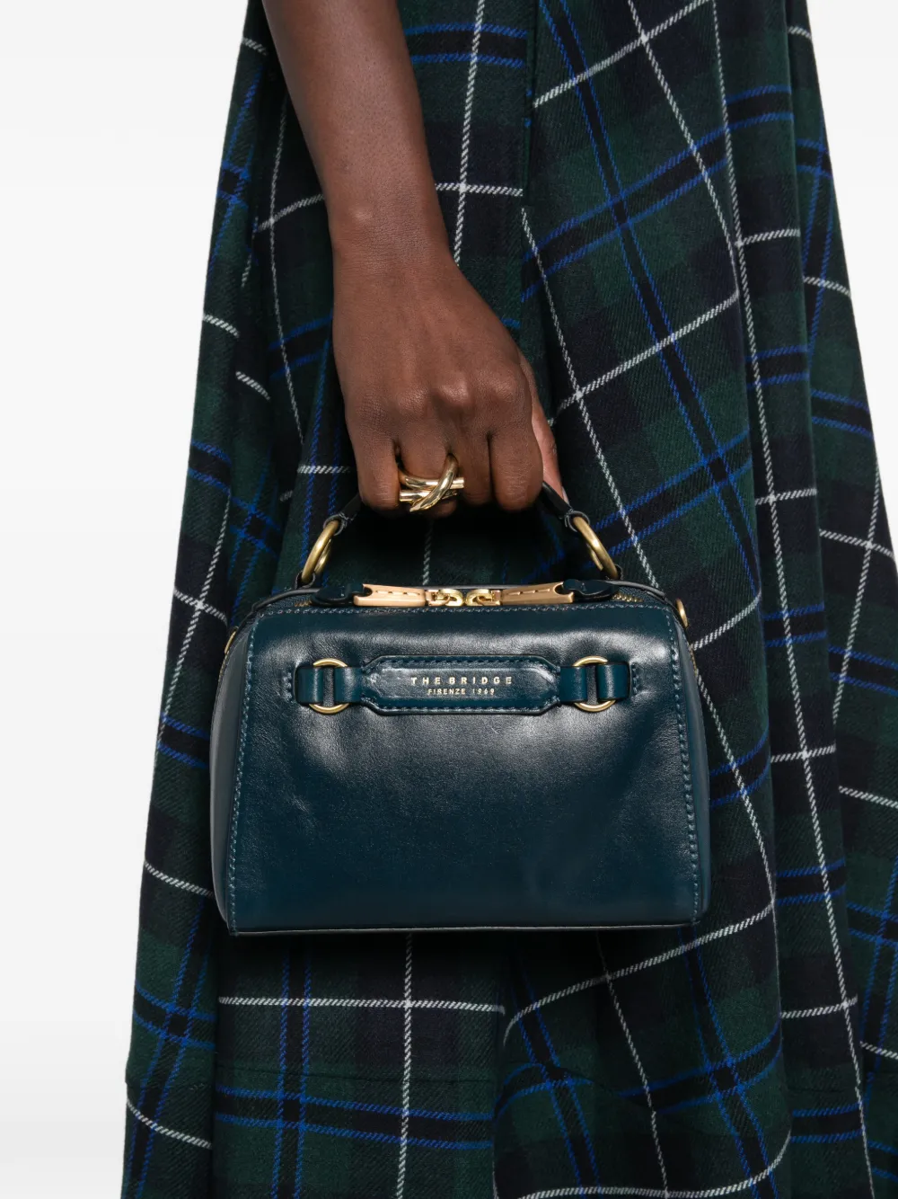 The Bridge Leren shopper Blauw