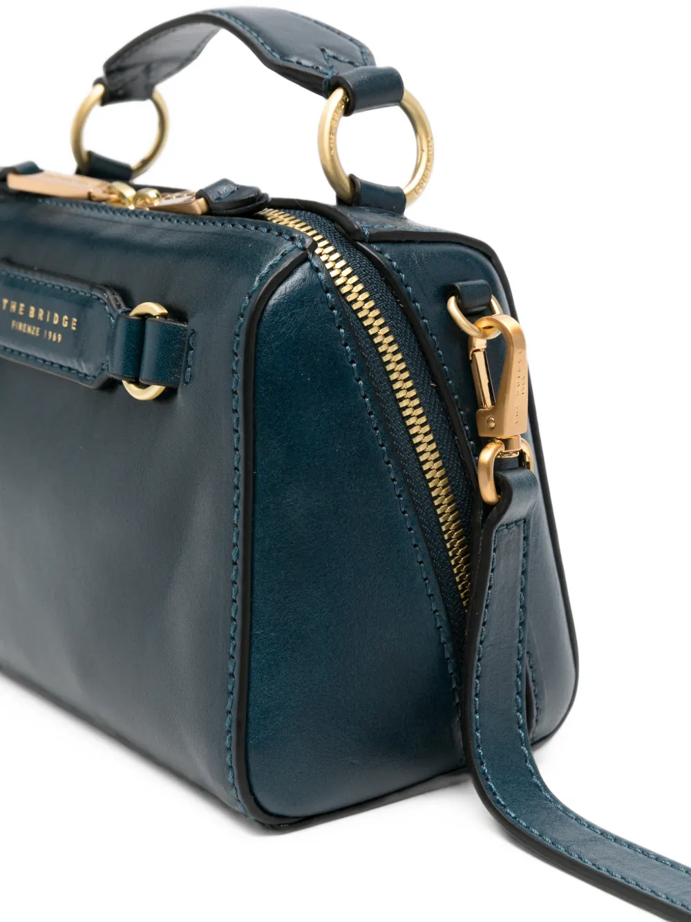 The Bridge Leren shopper Blauw
