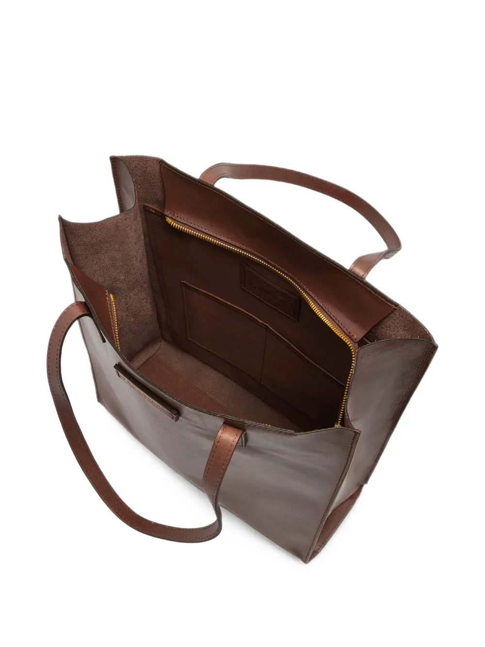 The Bridge Leren shopper Bruin