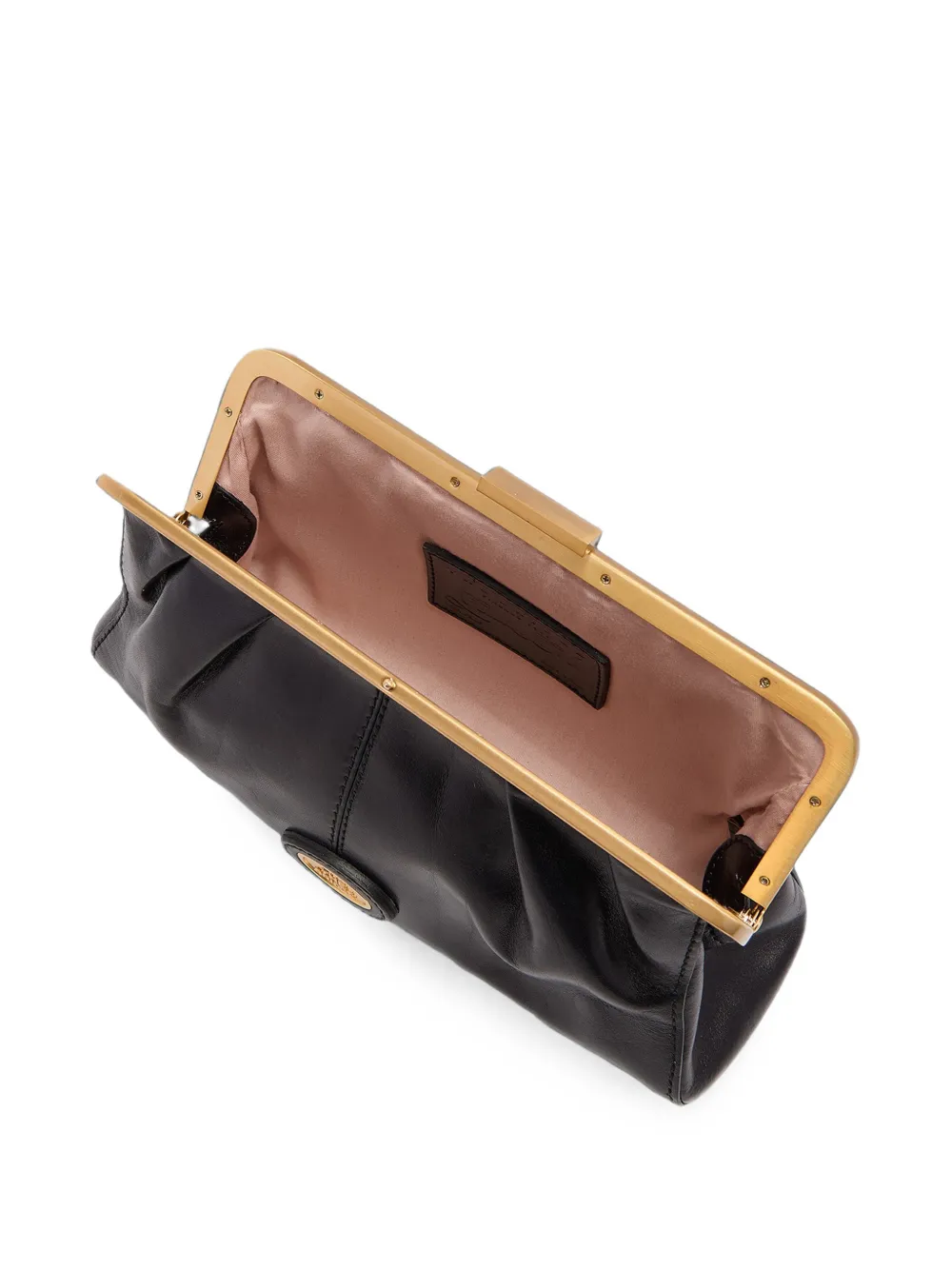 The Bridge Clutch met logoplakkaat Zwart
