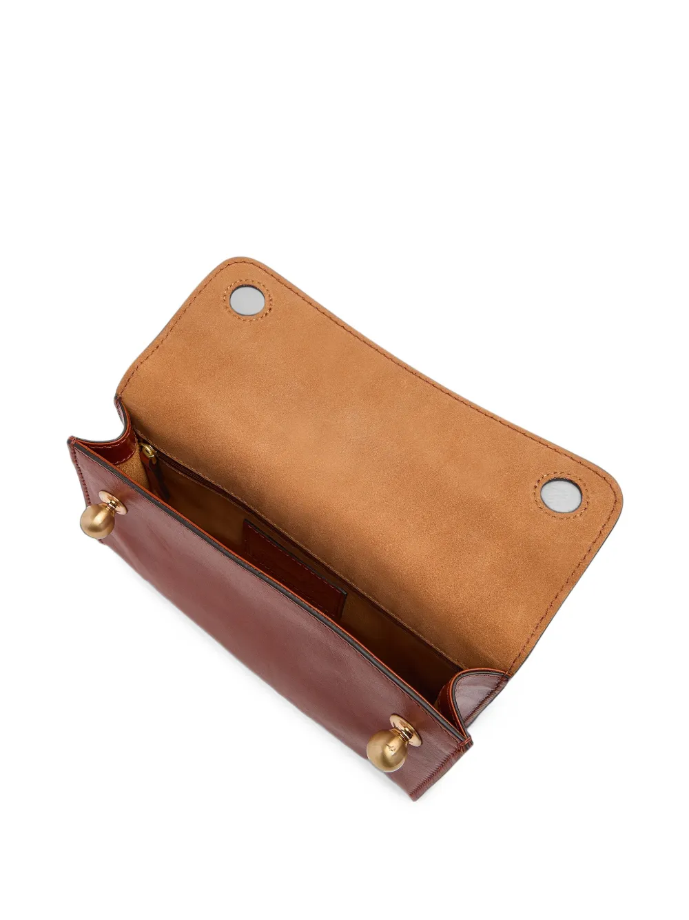 The Bridge Mara leren clutch Bruin