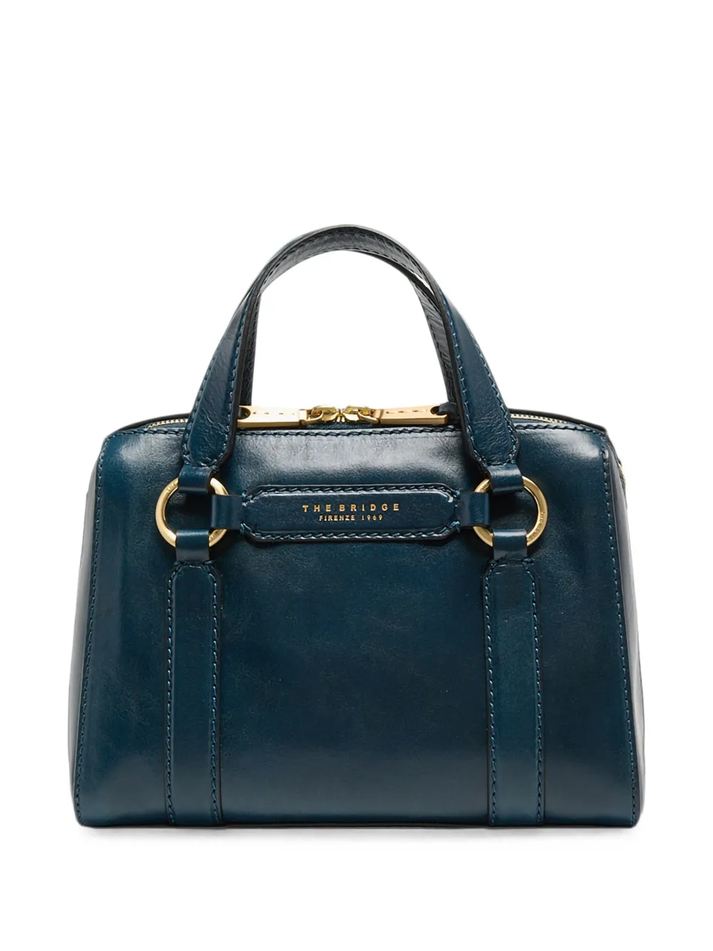The Bridge leather tote bag - Blu
