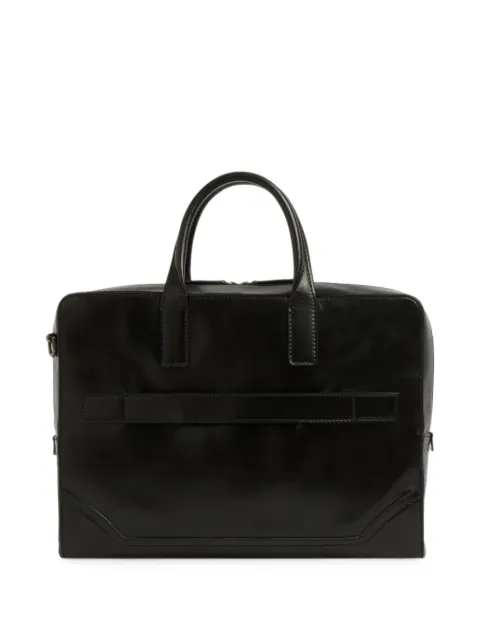 The Bridge logo-plaque leather briefcase