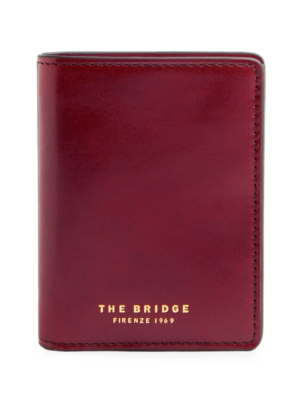 The Bridge logo-print leather passport holder