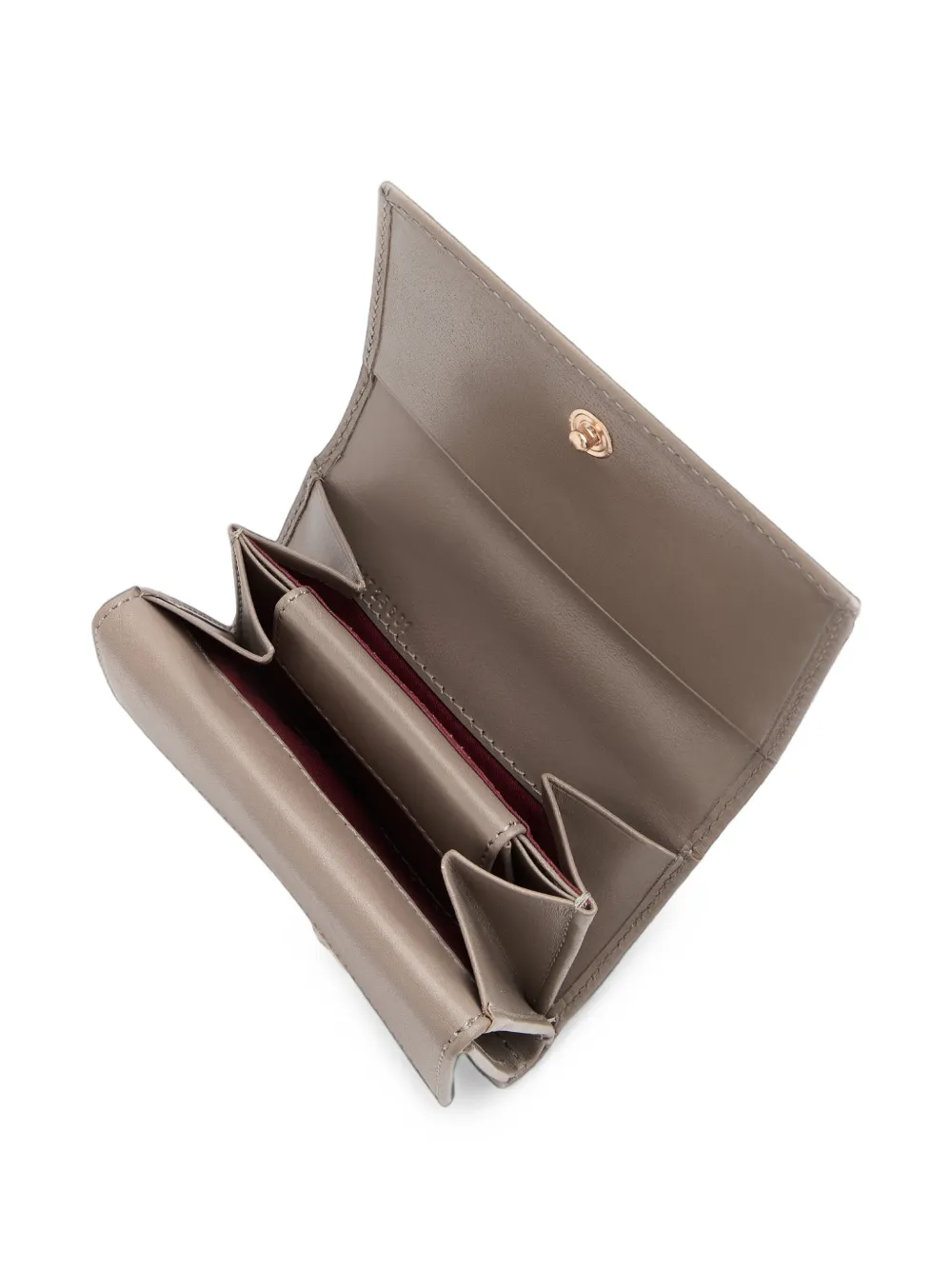The Bridge Leren portemonnee Beige