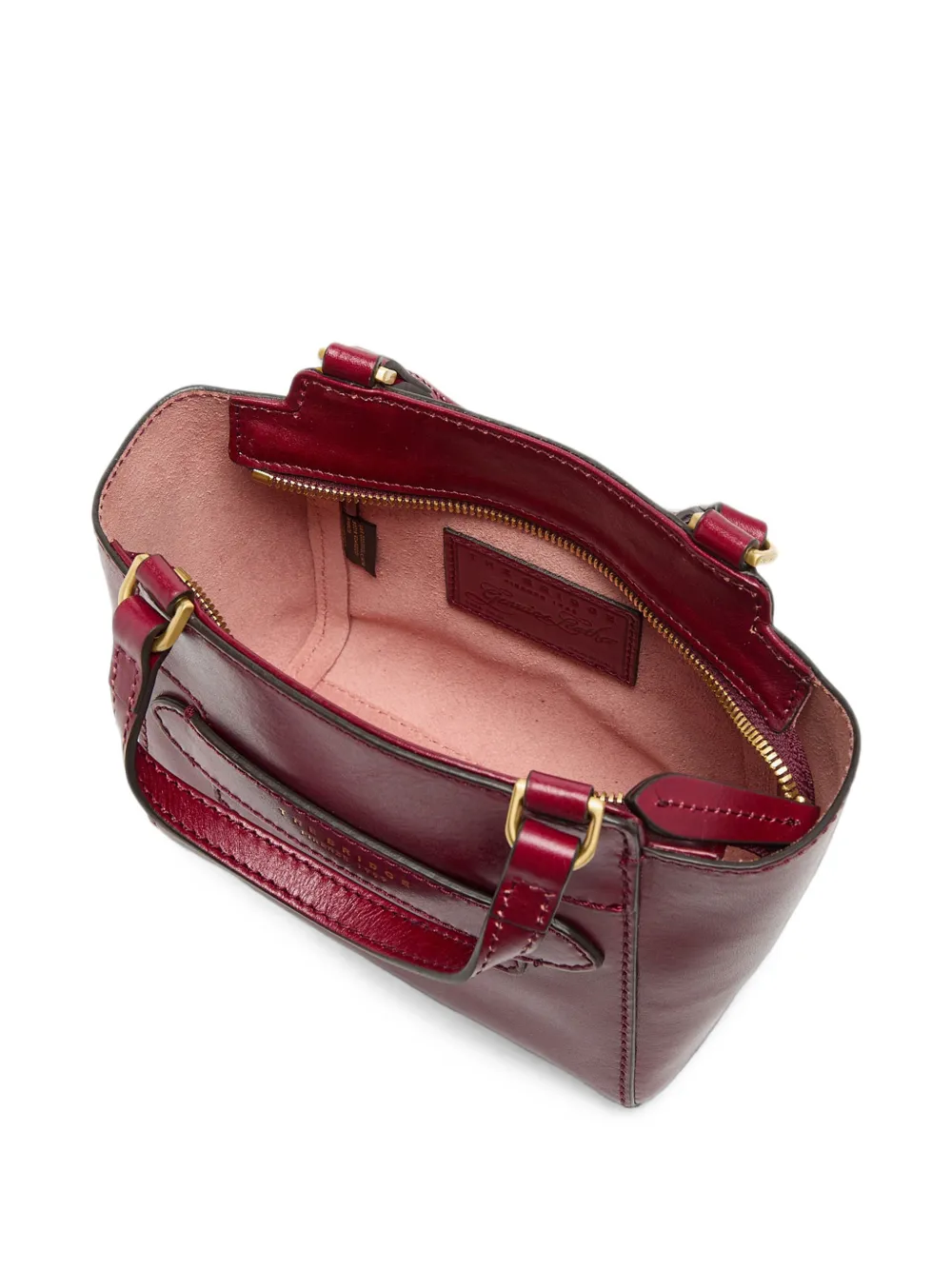 The Bridge Leren shopper Rood