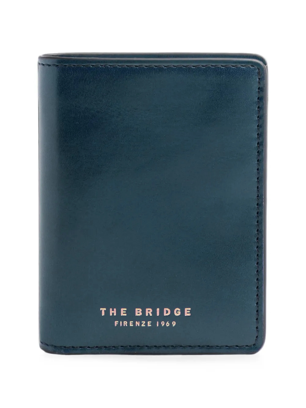 The Bridge Portafoglio bi-fold in pelle - Blu