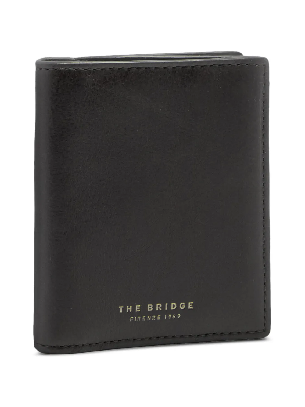 The Bridge Leren portemonnee met logoprint Zwart