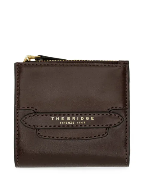 The Bridge logo-print leather wallet