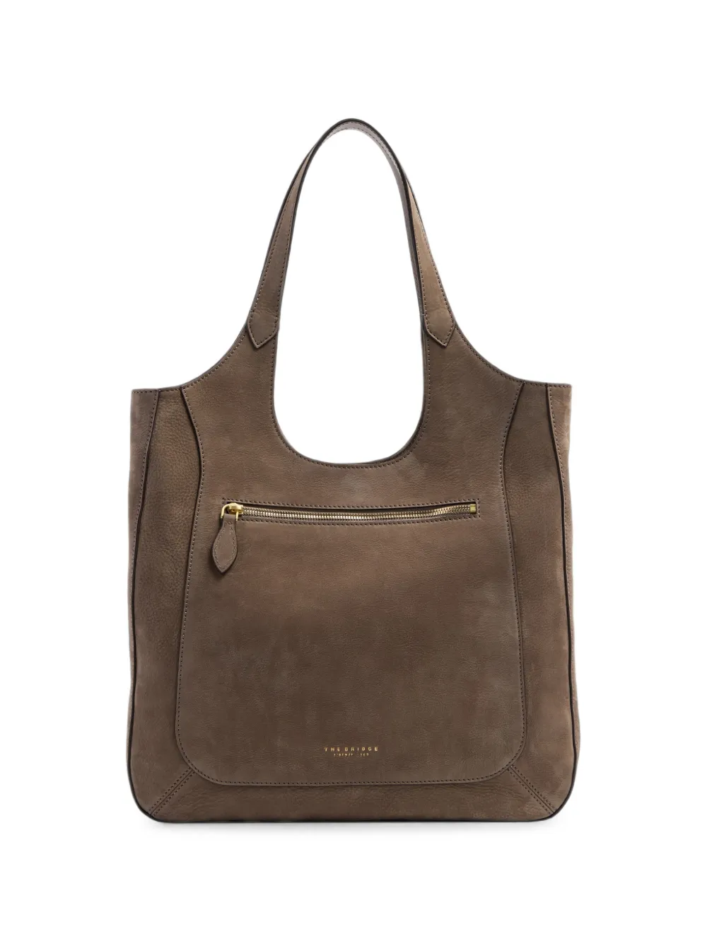 The Bridge leather shoulder bag - Marrone