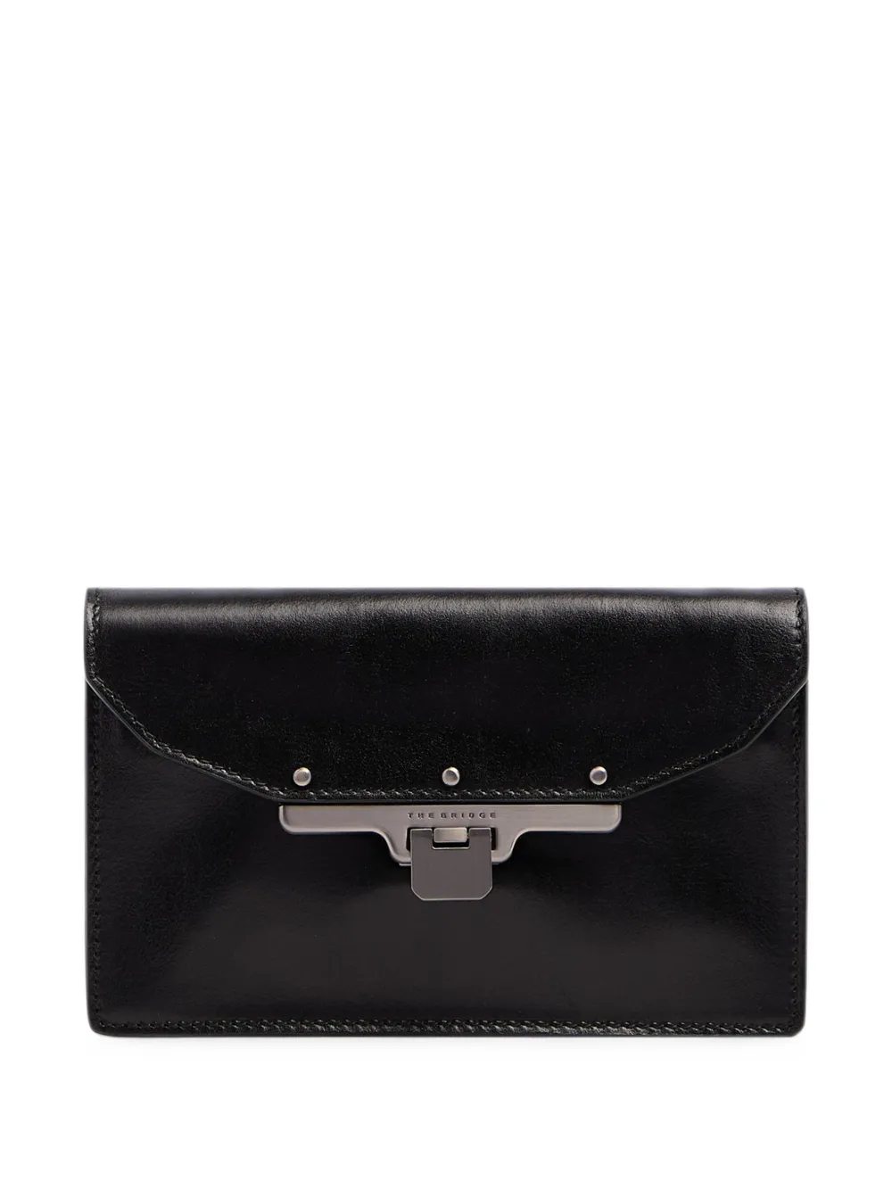 The Bridge Mina leather clutch bag - Nero