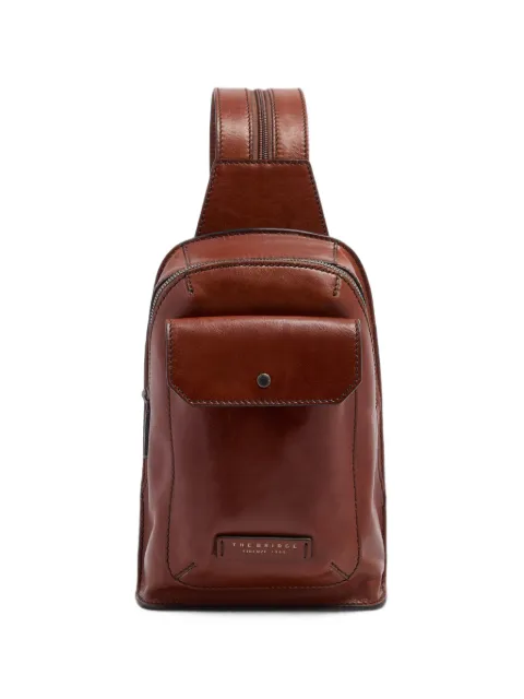 The Bridge leather sling backpack
