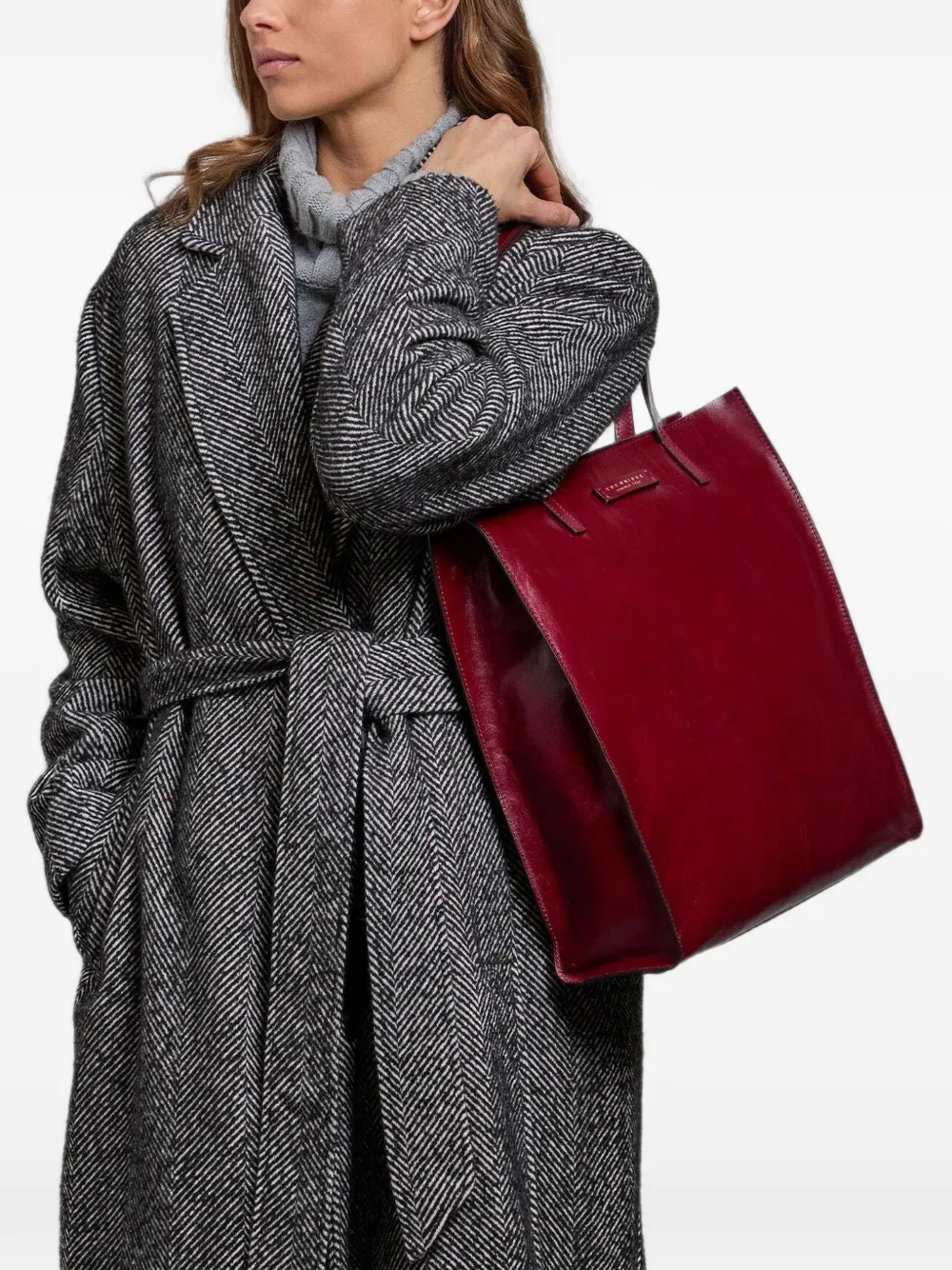 The Bridge Shopper van rundleer Rood