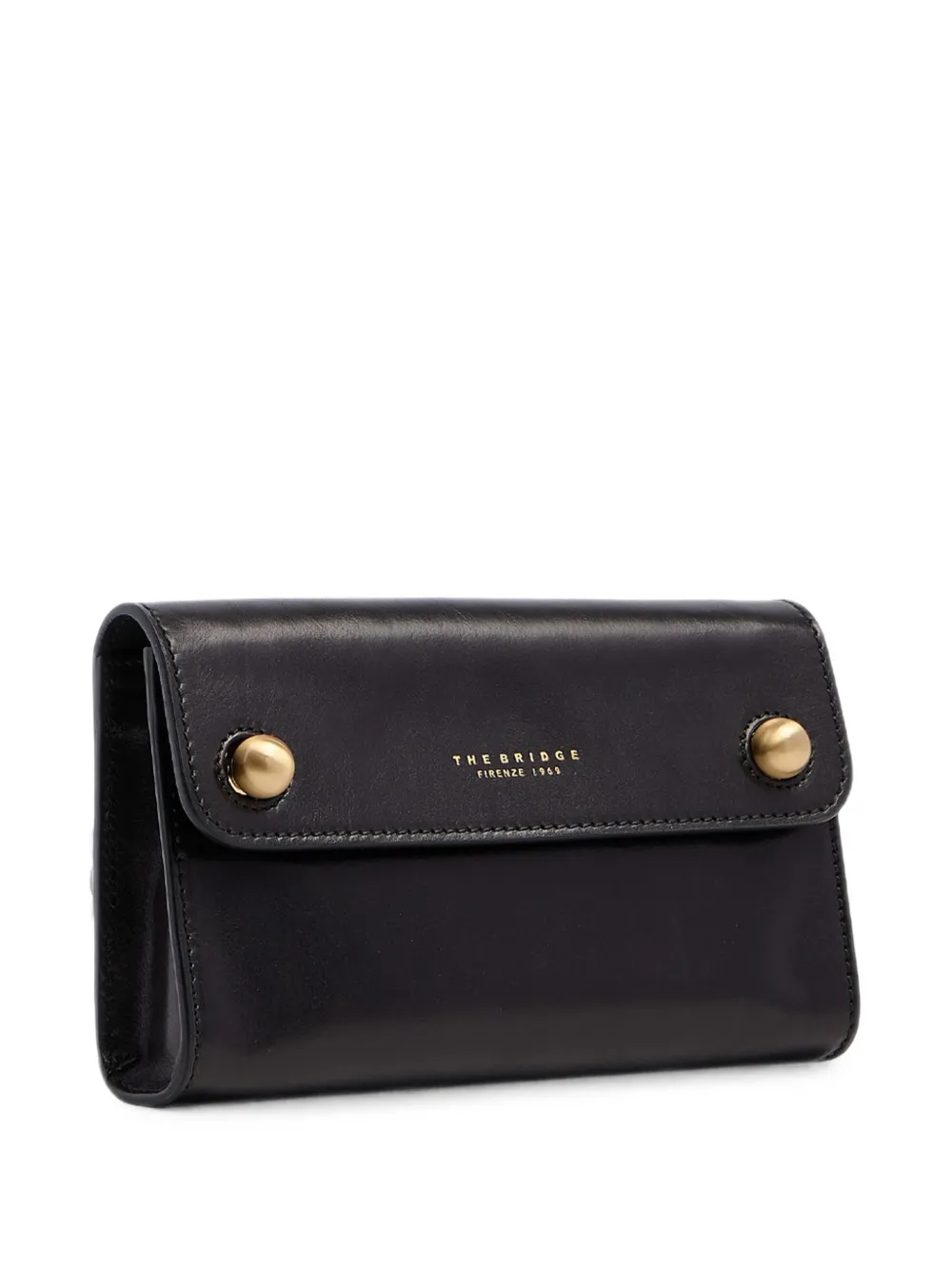 The Bridge flap-closure clutch bag - Nero
