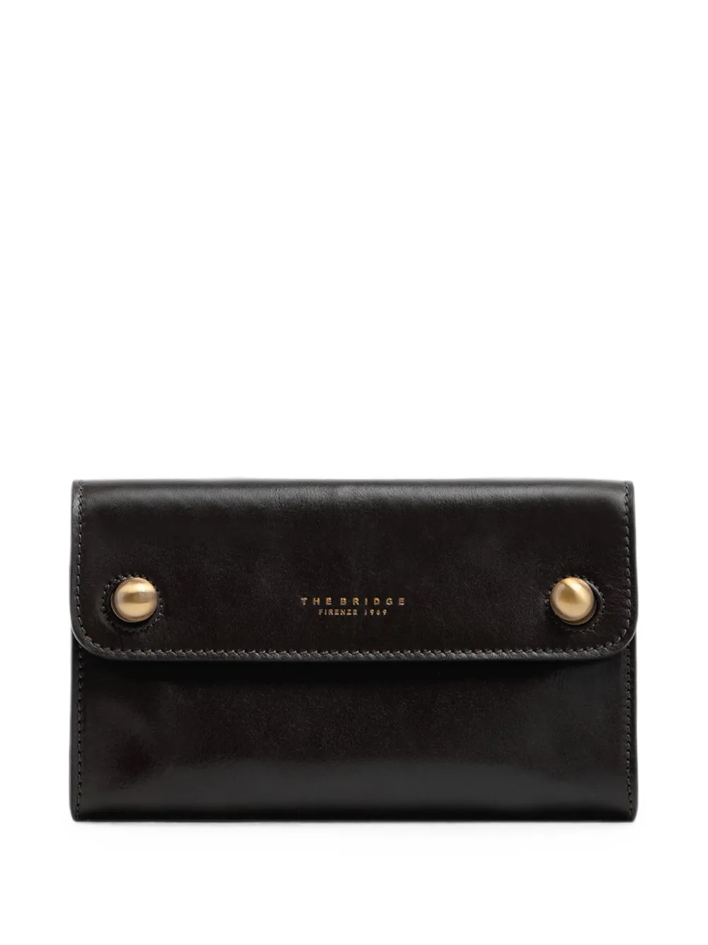 The Bridge Clutch met klepsluiting Zwart