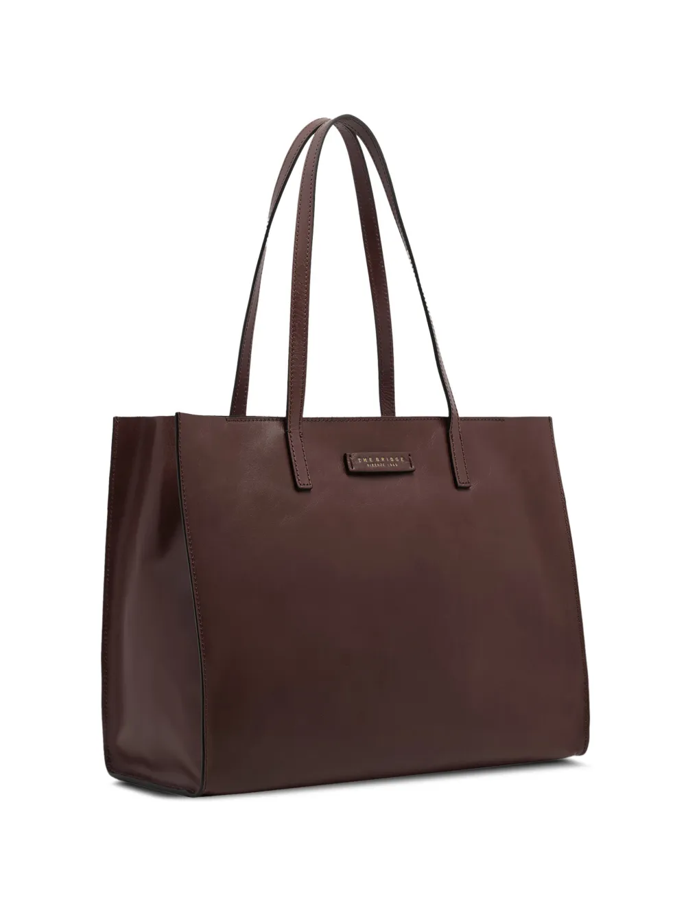 The Bridge Leren shopper Bruin