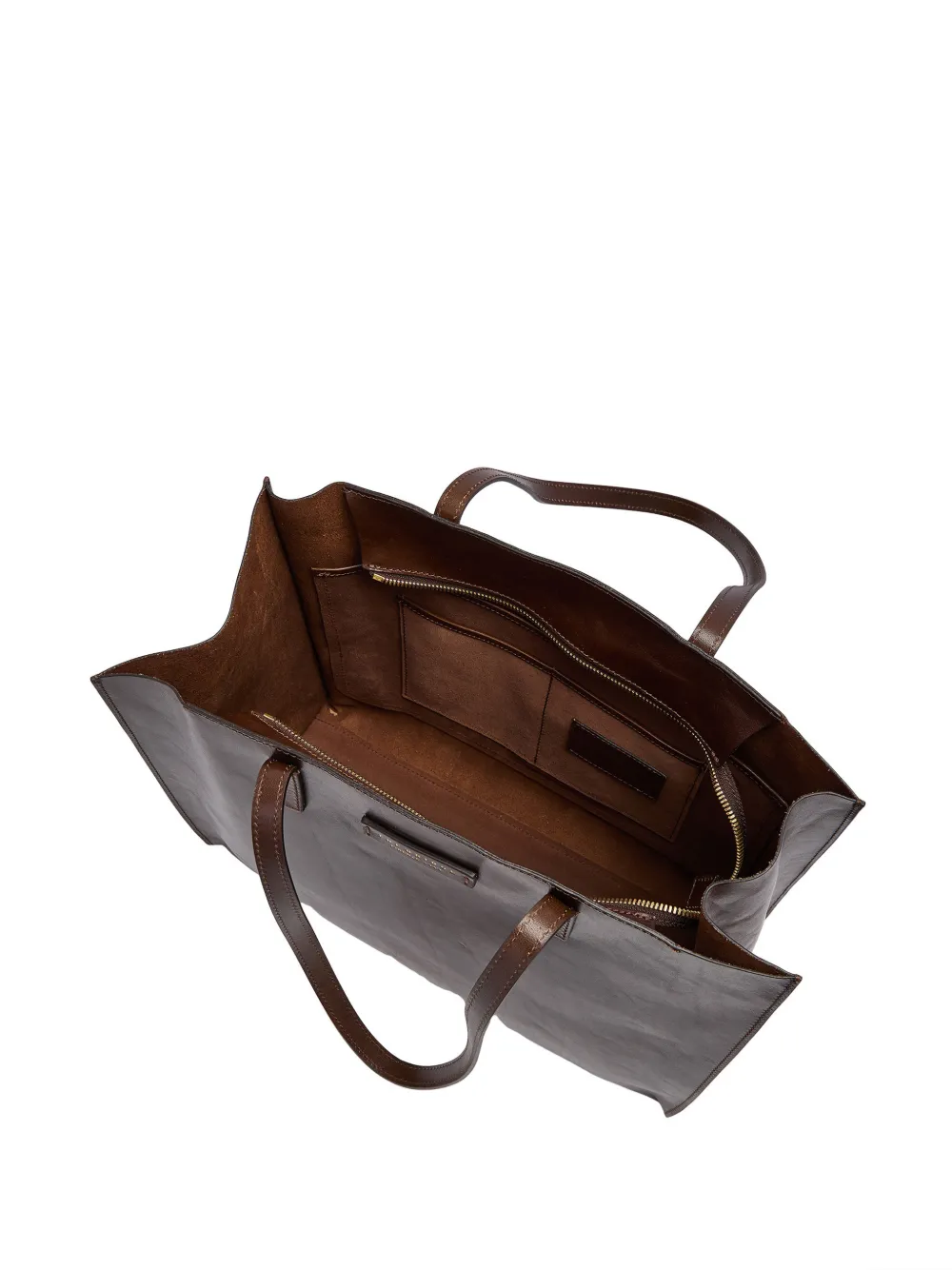 The Bridge Leren shopper Bruin