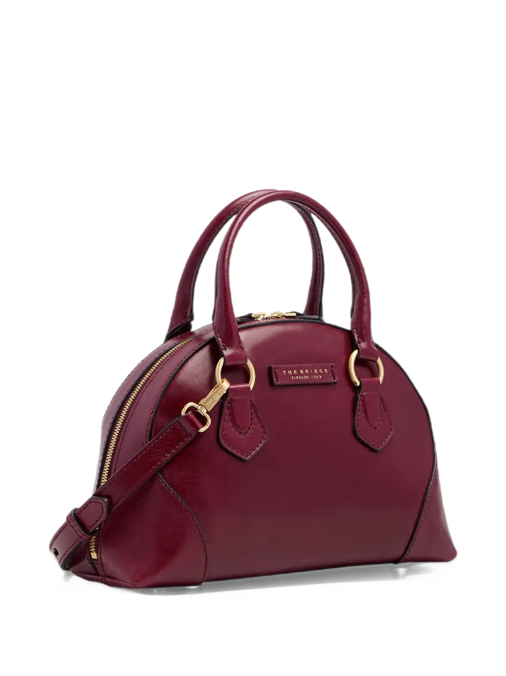 The Bridge Leren shopper Rood