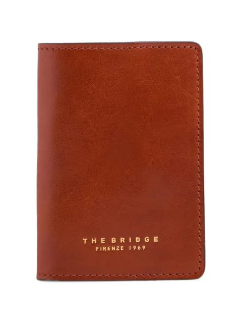 The Bridge logo-print leather passport holder