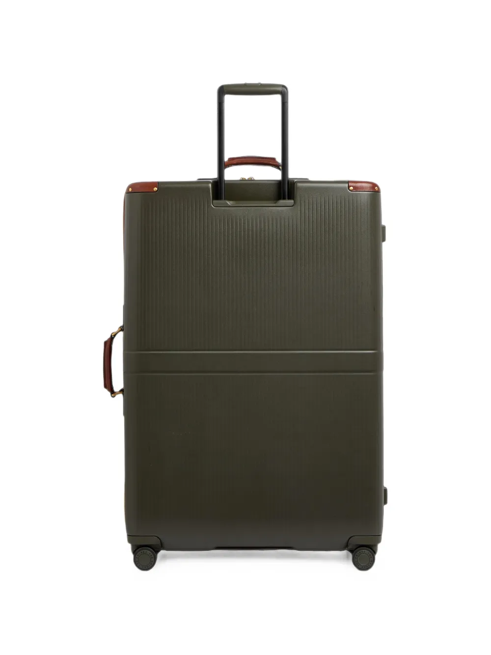 The Bridge leather-trim suitcase Groen